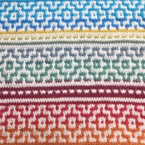 Hand-crafted Diamond Stripe Throw Blanket